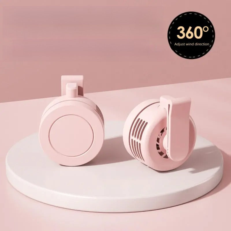 Mini Clip on Fan for Shirt & Waist, Portable Small Whirlwind Bladeless Fan, Small but Powerful, 3-Speed Silent Personal Mini Rechargeable Cooling Fans
