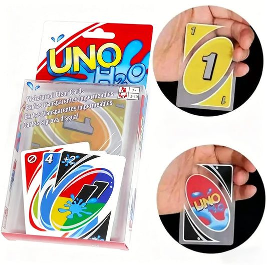 H2O Waterproof Card Game - Clear PVC Transparent Splash-Proof Multiplayer Board Game. Pressure Leak-Proof Adult & Children Toy for Summer Pool Party. Birthday Gift