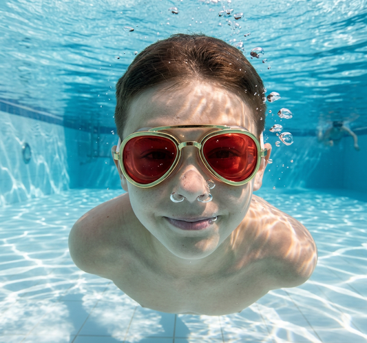 Pro Aviator Swim Goggles – UV400 Protection. Anti-Fog & Full Coverage Fit