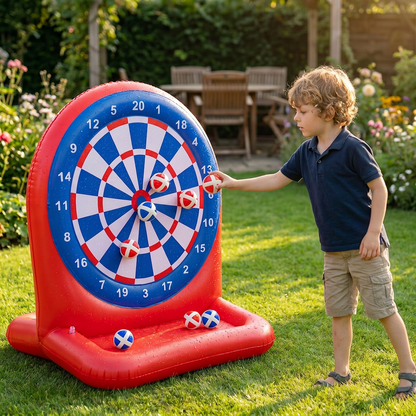 Inflatable Water Target Game with Darts – Outdoor Throwing Game for the Garden