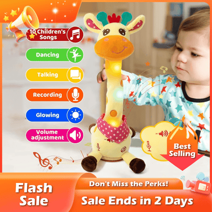 🏆Flash Sale⚡ 50K+ SOLD! Almost Gone-💥🎉 Best-Selling Musical Giraffe Toy – Sings. Dances & Repeats What You Say! 🦒🎵🗣️