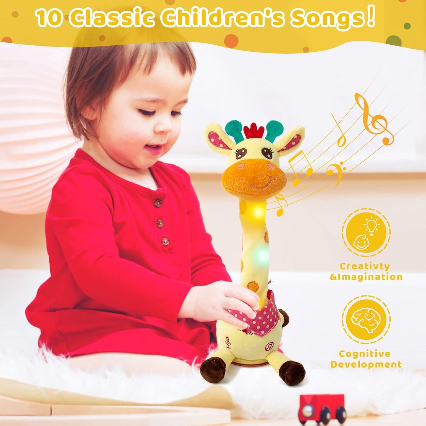 🏆Flash Sale⚡ 50K+ SOLD! Almost Gone-💥🎉 Best-Selling Musical Giraffe Toy – Sings. Dances & Repeats What You Say! 🦒🎵🗣️