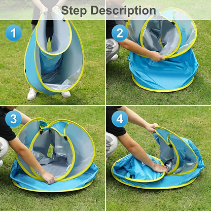 Pop-Up Baby Beach Tent with Built-In Pool & UV Protection – Portable Sun Shade for Kids